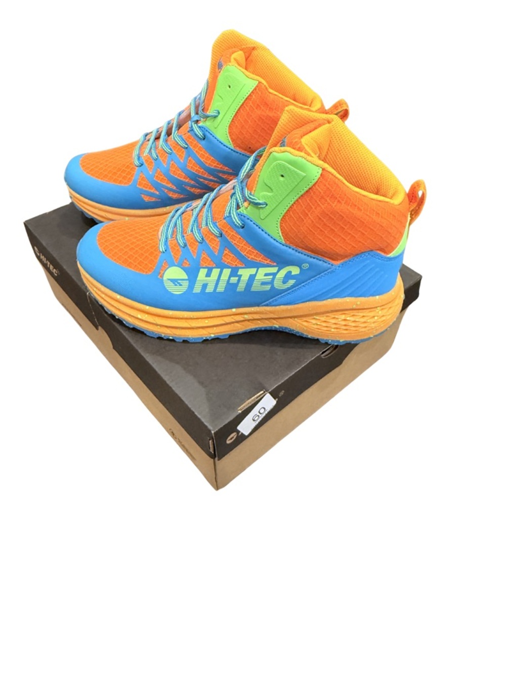 Hi-Tec Orange, Blue & Green men’s  High-Top Athletic Sneakers